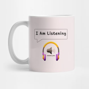 3d Headphone, I am listening! Mug